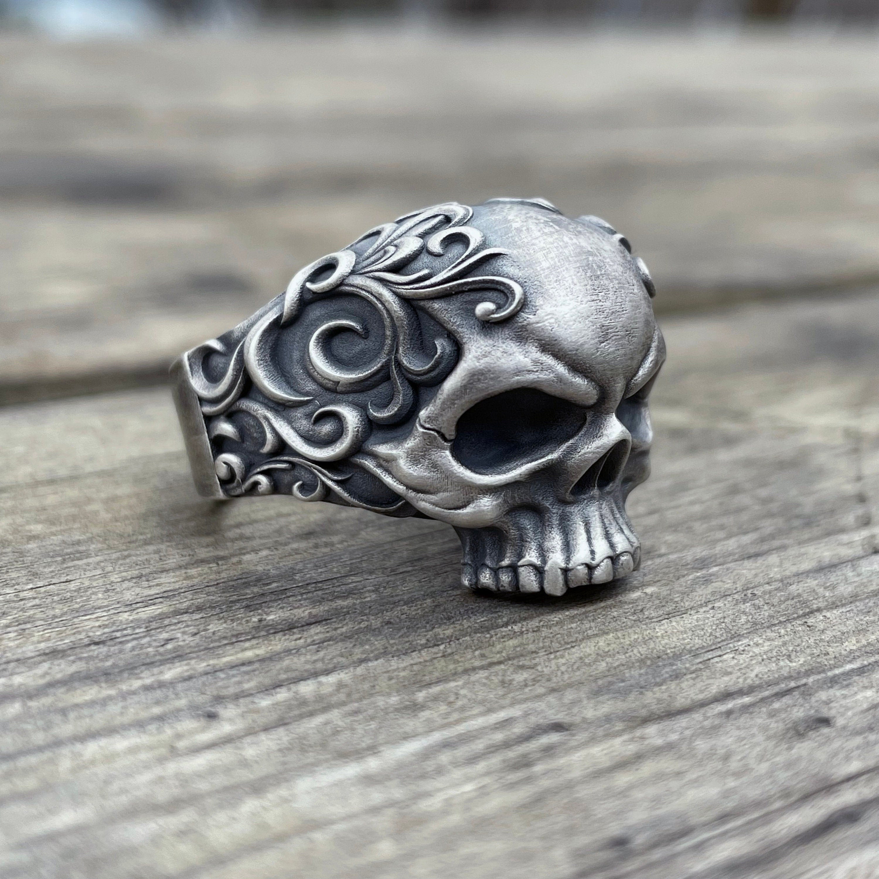 Bague Tête de Mort Femme (Argent) Ervald1
