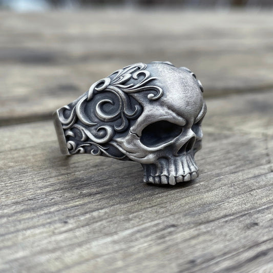 Bague Tête de Mort Femme (Argent)