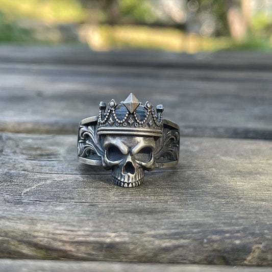 Bague Tête de Mort Roi (Argent)