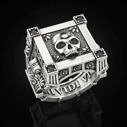Totenkopf-Siegelring (Silber)