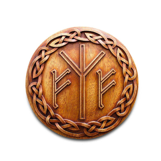 Art Mural Viking Runes Algiz et Fehu