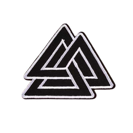 Badge Viking Valknut noir