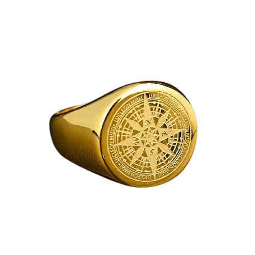 Bague Viking Boussole Or