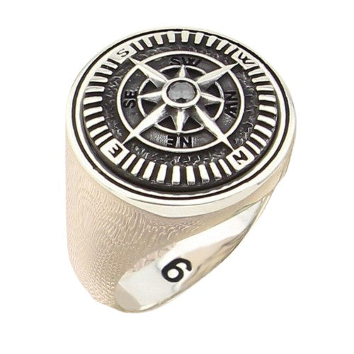 Bague Viking Boussole (Argent Massif) Ervald1