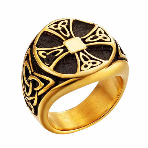 Bague Viking Croix Celtique Or