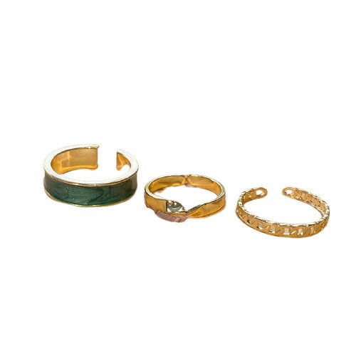 Bague Viking Élégance Nordique Verte