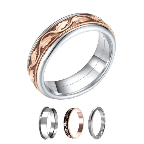 Bague Viking Feuilles d'Yggdrasil