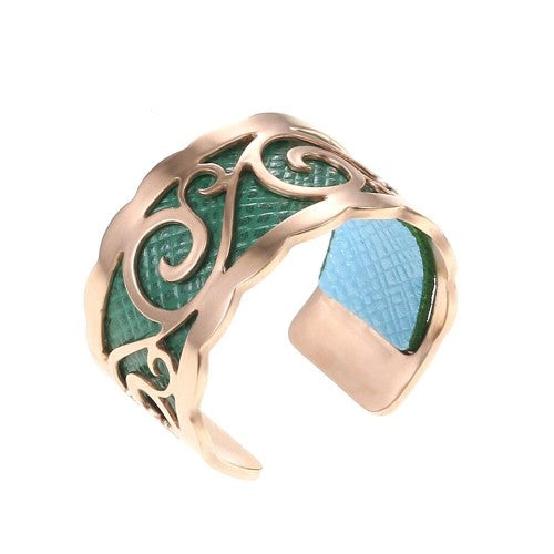 Bague Viking Flots du Fjord vert