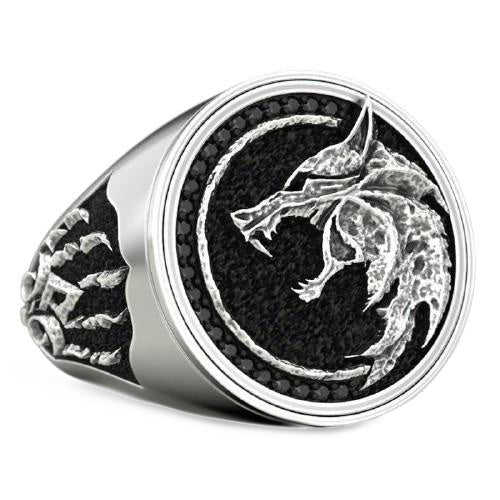 Bague Viking Loup Nocturne