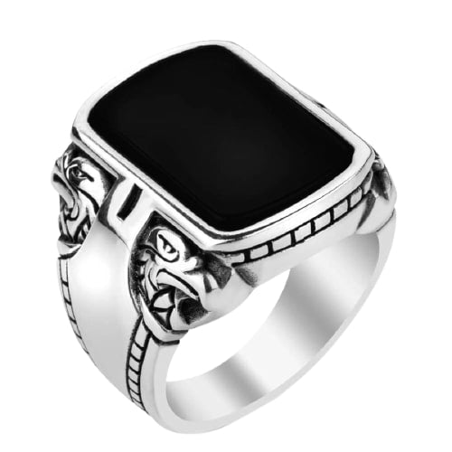 Bague Viking Onyx (Argent Massif)