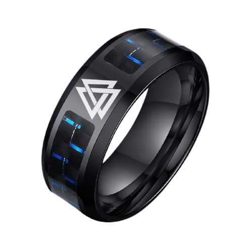 Bague Viking Valknut Noir
