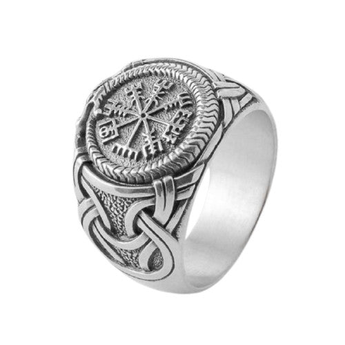 Bague Viking Vegvisir (Argent)
