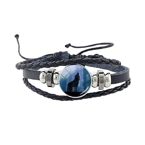 Bracelet Viking Loup de la Forêt Noire