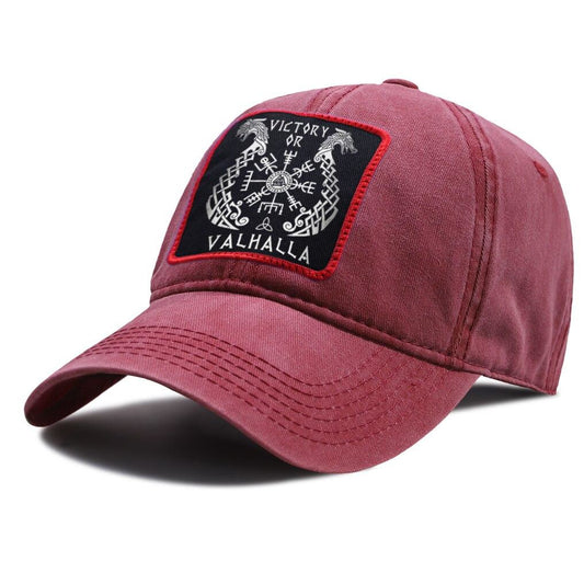 Casquette Viking Valhalla rouge