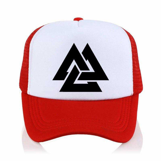 Casquette Viking Valknut rouge