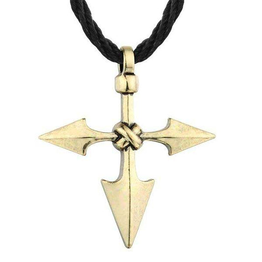 Collier Viking Croix Gungnir Or