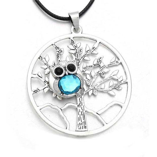 Collier Viking Chouette d'Yggdrasil