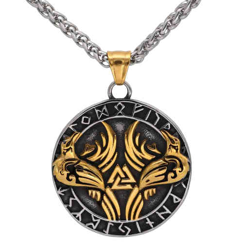 Collier Viking Hugin et Munin