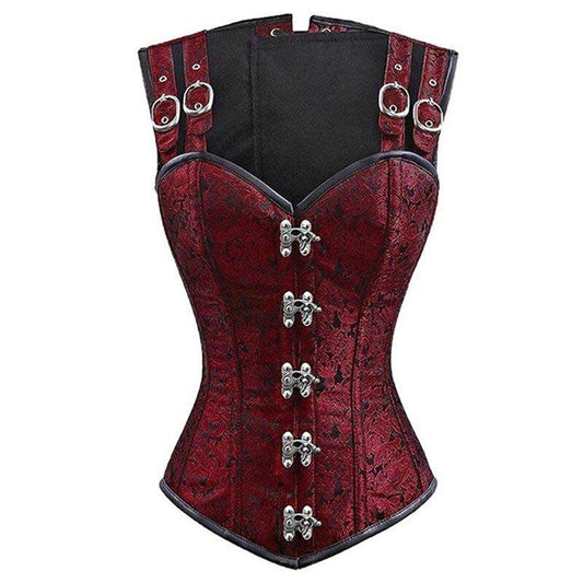 Corset Viking Dame du Jarl rouge