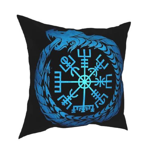 coussin viking vegvisir et ouroboros