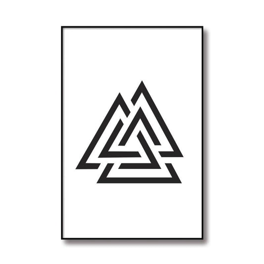 Photo Tableau Viking Valknut Minimaliste