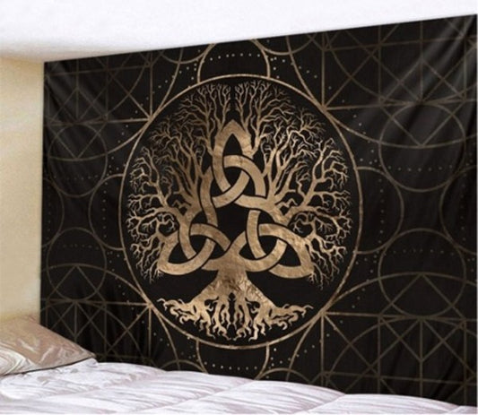 Photo Tapis Mural Viking Arbre et Triquetra