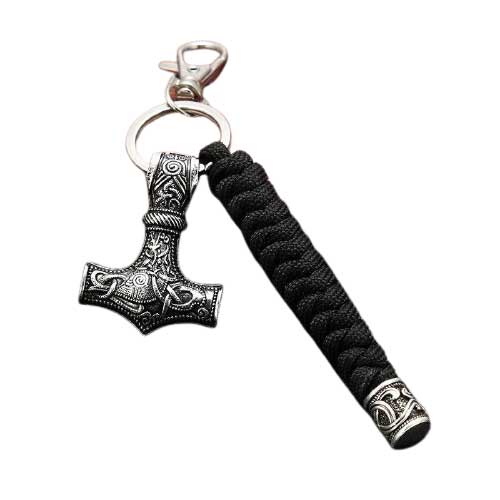 Porte-clé Viking Mjollnir noir