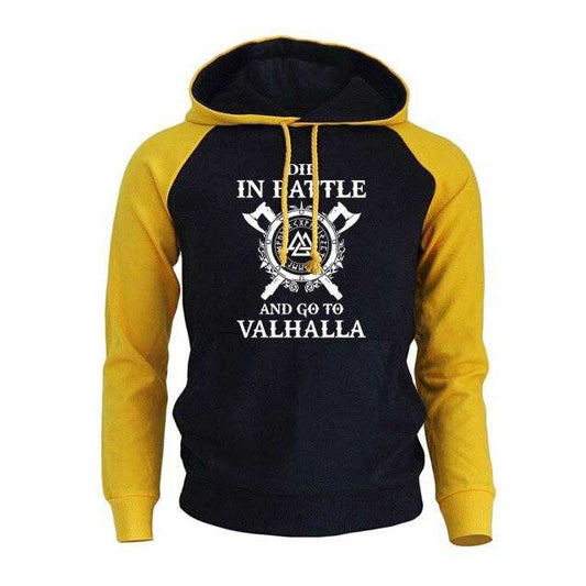 Pull Viking Go to Valhalla jaune