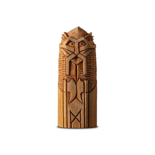 Statuette Viking en bois Borr