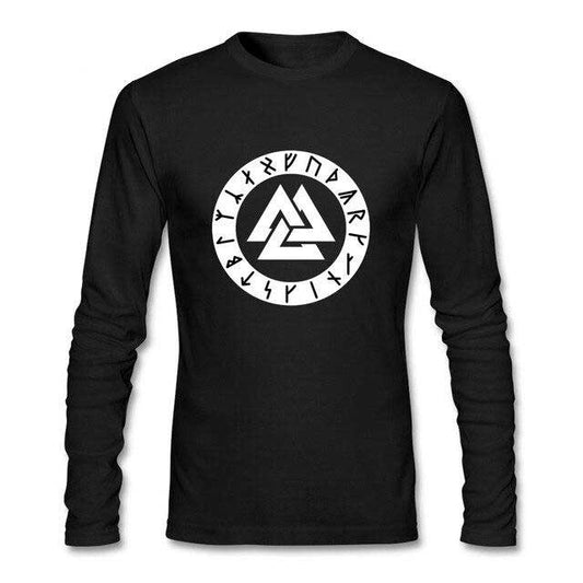 T-Shirt Viking à manche longue Valknut runique