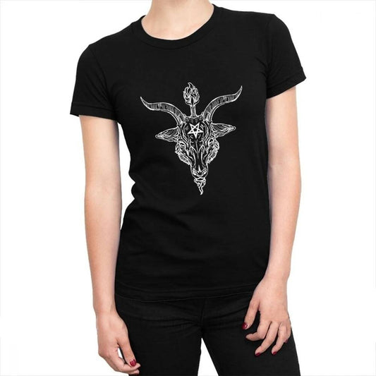 T-shirt viking bouc de satan face