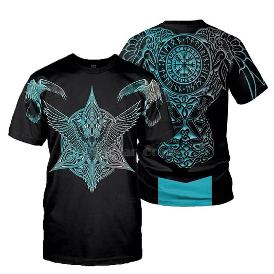 T-shirt viking corbeaux majestueux