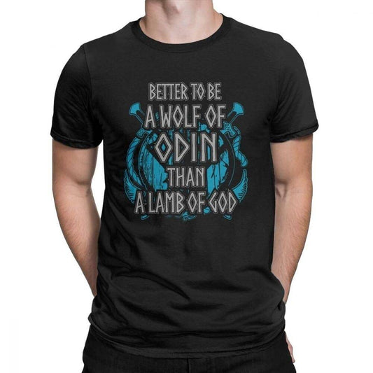 T-shirt viking loup d'odin noir