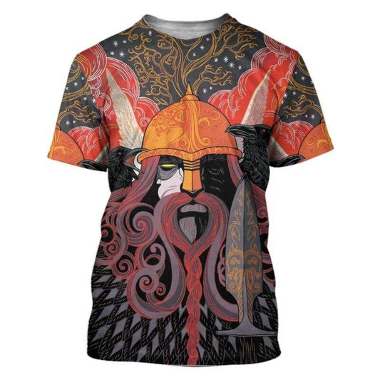 T-shirt Viking Odin en Couleur