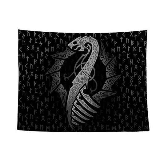 tapis mural viking drakkar spectral