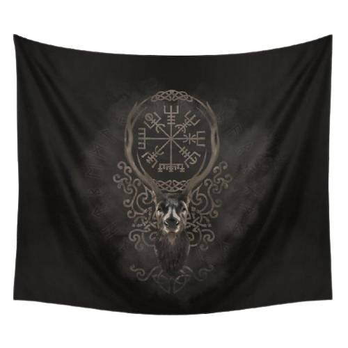 tapis mural viking eikthyrnir et vegvisir