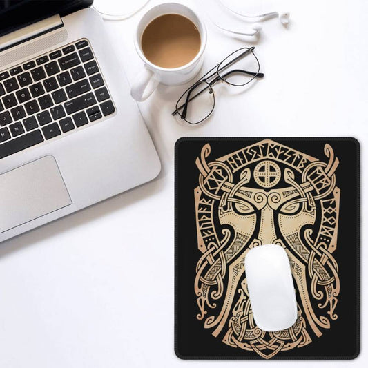 Tapis de Souris Viking Masque de Thor avec décor