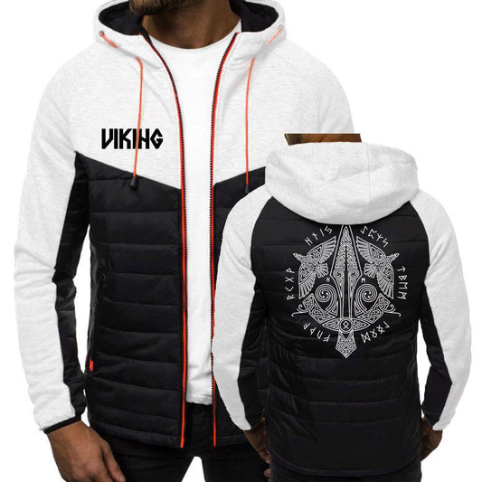 Veste Viking Symboles d'Odin blanc et noir