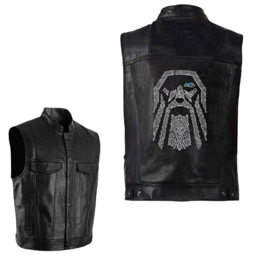 Veste Viking en cuir Odin