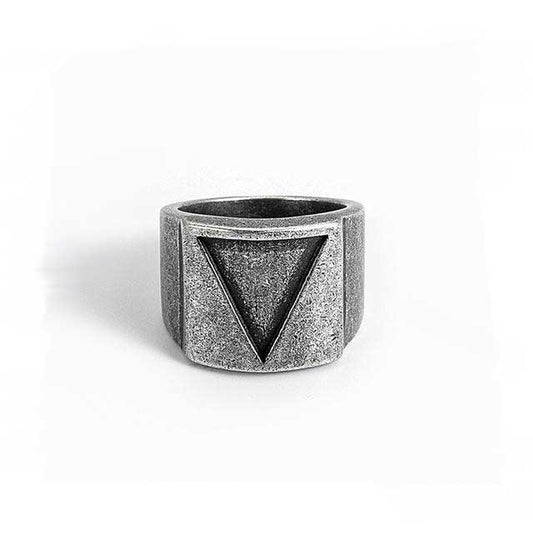 anneau homme viking triangle