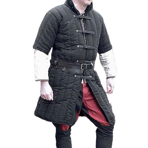 armure viking rembourrée noire