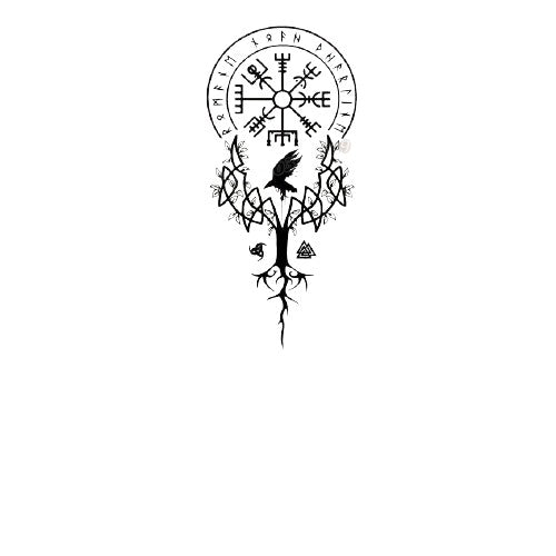 Viking Compass Sticker - Vinyl Decal Norse Mythology Viking Heathen Vegisir  Thor