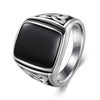Obsidianring für Herren