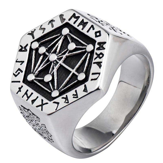 Bague Viking Runique de Protection