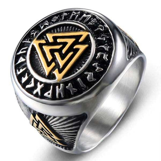 Bague Viking Valknut Argent