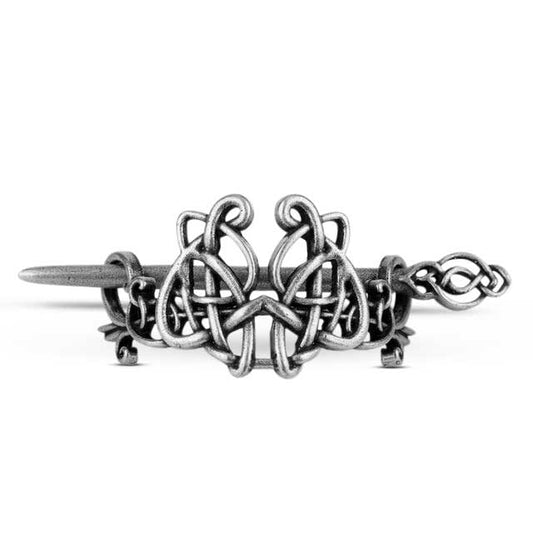 barrette cheveux viking argent