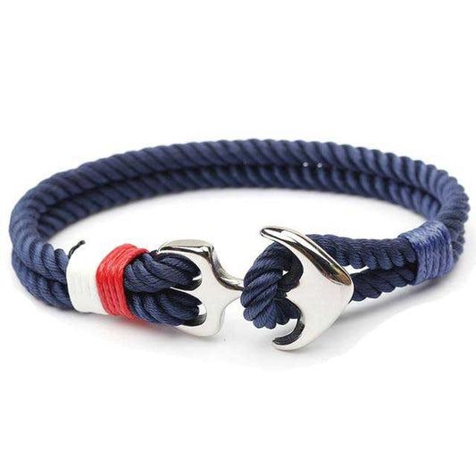 Bracelet Ancre Tressé Bleu