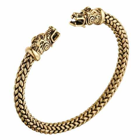 Bracelet Viking Dragon Or