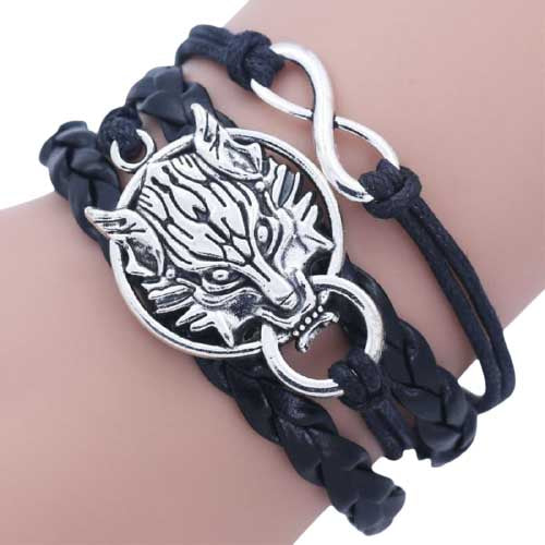 Bracelet Viking Loup Tigré