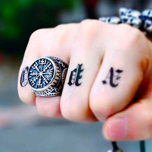 Chevalière Vegvisir Acier